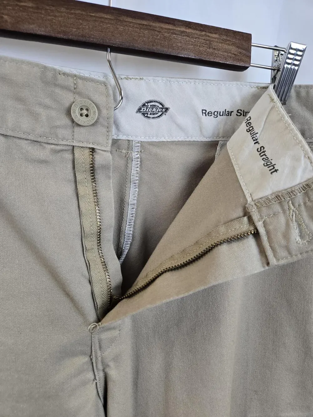 Dickies Cargo Pants Mens 36x32 Beige Regular Straight Canvas Workwear Utility